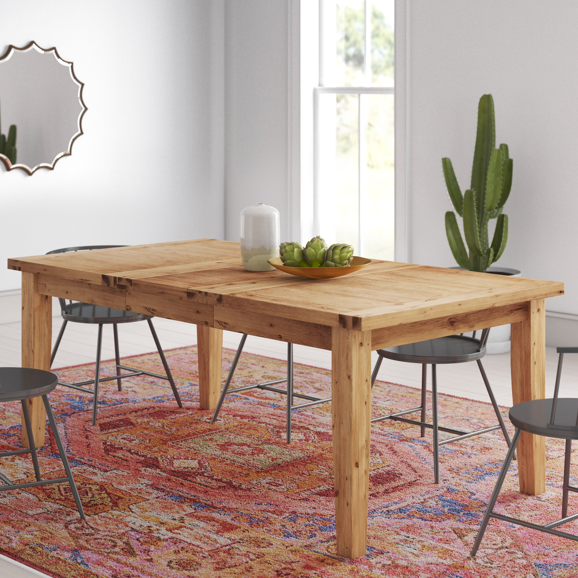 Beachcrest Home Cumbria Aspen Extension Dining Table with Butterfly Leaf Antique Natural Reviews Wayfair